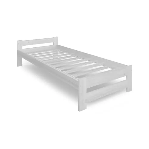 Home Collective Holzbett mit Lattenrost – Modernes Massivholzbett aus Kiefer - Schlichtes Kiefernbett (90x200 bis 160x200 cm) im skandinavischen Design, robust und nachhaltig, ideal für einen erholsamen Schlaf und ein warmes Schlafzimmerambiente.