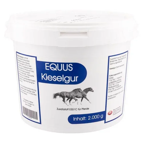 Kieselgur Equus Vet 2000 G - Futterergänzung für Pferde - Hochwertige Kieselgur für Pferde zur Unterstützung von Haut, Haaren und Hufen. Ideal für eine langfristige Fütterung über 4-6 Monate. Praktische Dosierung für Fohlen, Jungpferde und erwachsene Pferde.