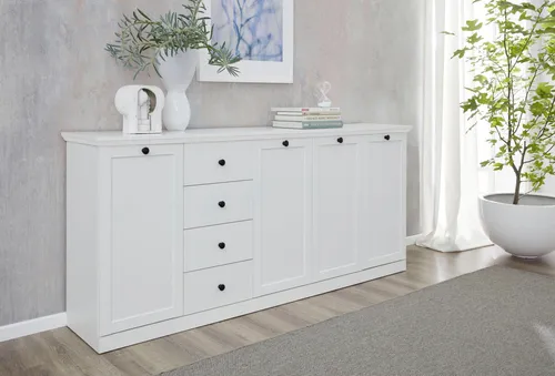 Home affaire Sideboard Örebro, Kommode im zeitlosen Landhausstil - Sideboard im Landhausstil, bietet viel Stauraum und ist aus FSC®-zertifiziertem Holz, ideal für ein stilvolles Wohnambiente.