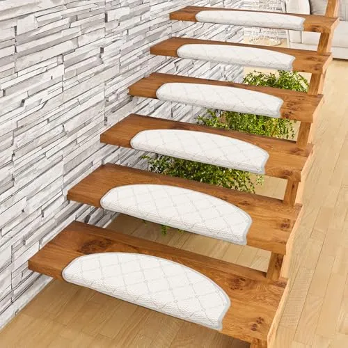 Snapstyle In & Outdoor Stufenmatte Oslo Hellgrau Karo - Stufenmatte für innen und außen, schadstoffgeprüft nach Öko-Tex, ideal für Parkett und Laminat, geeignet für Fußbodenheizung, flusenfrei.