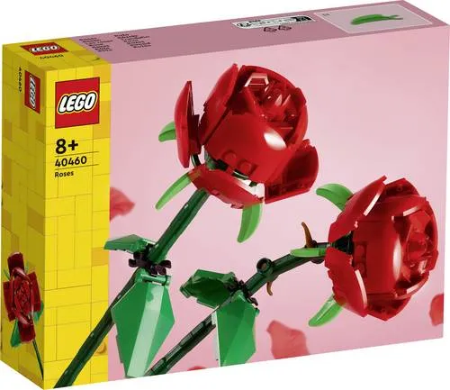 LEGO Botanicals 40460 Rosen - Kreatives Bauvergnügen - LEGO-Bausatz mit 120 Teilen für Kinder ab 8 Jahren. Baue wunderschöne rote Rosen und verschenke sie an Familie und Freunde – ideal für kreative Momente!