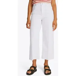 Tommy Hilfiger Weite Jeans WIDE LEG HW LOU mit Logo-Badge - Stylische weiße Jeans in WIDE LEG Schnitt mit Bügelfalten, ideal für einen lässigen Look. Hochwertiger Denim aus 100% Baumwolle, perfekt für modebewusste Frauen.