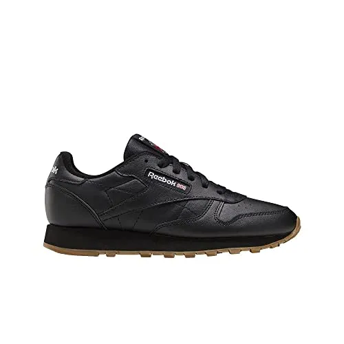 Reebok Classic Leather Sneaker, Cblack Rbkg02 - 35 EU - Sneaker für Jungen, aus hochwertigem Leder und mit rutschfester Gummisohle für optimalen Halt und Komfort.