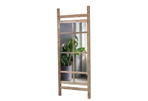 Baario Ganzkörperspiegel EIVISSA aus Altholz - Spiegel aus massivem Mangoholz, 180 cm hoch und fertig montiert – ideal für eine stilvolle Raumgestaltung.