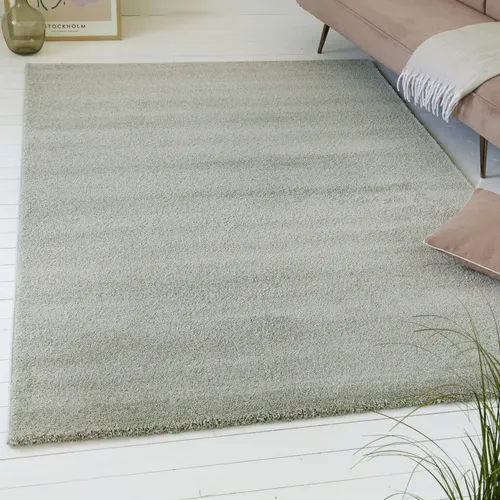 Teppich OTTO HOME "Chanley", grün, 80x150 cm - Modern und pflegeleicht: Der Teppich "Chanley" im Uni-Design bringt frische Farben in Ihr Zuhause. Mit einer Höhe von nur 13 mm ist er ideal für Fußbodenheizungen und lässt sich mühelos reinigen.