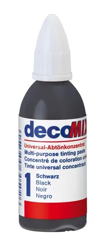 Decotric Decomix Abtönkonzentrate 20 ml – Schwarz - Abtönfarben in hochwertiger Qualität, ideal zum individuellen Gestalten von Farben und perfekten Mischungen für kreative Projekte.