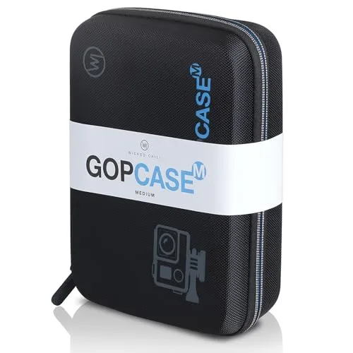 Wicked Chili GOP Case -M- Tasche wasserabweisend kompatibel mit GoPro Hero 13 Black, 12, 11, 10, 9 Schutztasche, Tragetasche für Actioncam SJCAM, Akaso, Surfola (Stossfest mit Zubehör Fach)