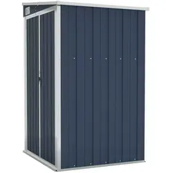 vidaXL Anbauschuppen Anthrazit 118x100x178 cm - Gartenhäuser aus verzinktem Stahl, wartungsarm und langlebig, ideal zum Schutz von Werkzeugen und Möbeln. Mit Doppeltüren für einfachen Zugang und sicherem Kunststoffgriff.