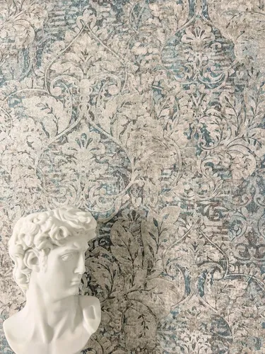 Newroom Vliestapete, Grau Tapete Vintage Ornamente - Barocktapete Mustertapete Beige Glitzer Klassisch Glitzer für Schlafzimmer Wohnzimmer Küche, Barocktapete, Mustertapete