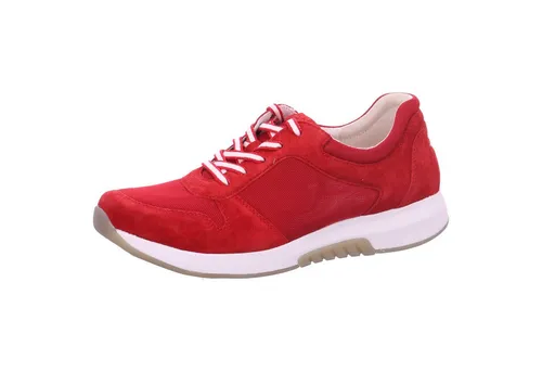 Gabor Comfort Damen Sneaker in Rot, Größe 4.5 - Schnürer mit einzigartigem Komfort und modernem Design. Leichtzellsohle und wechselbare Innensohle für aktiven Lifestyle.