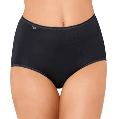 Sloggi Damen Unterhose 24/7 Microfibre Maxi – 3-Pack, Schwarz, Größe 38 - Hochkomfortable Maxi Slips aus recycelter Mikrofaser, ideal für den täglichen Gebrauch. Zeitloses Design und perfekte Passform für optimale Bewegungsfreiheit.