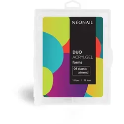 NEONAIL Duo Acrylgel Forms - 120 Stück Nagelformen - Dual Nail Forms Set - Nagel Tips für Gelnägel - Polygel Nägel Tips Form - Kunstnägel - Nagelverlängerung - Nail Forms Extensions - Classic Almond