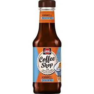 SCHWARTAU Coffee Shop Karamell Sirup, zuckerfrei, 200 ml - Zuckerfreier Kaffeesirup für kreative Kaffeekreationen - verfeinert Latte Macchiato, Cappuccino und Desserts mit aromatischem Karamellgeschmack.