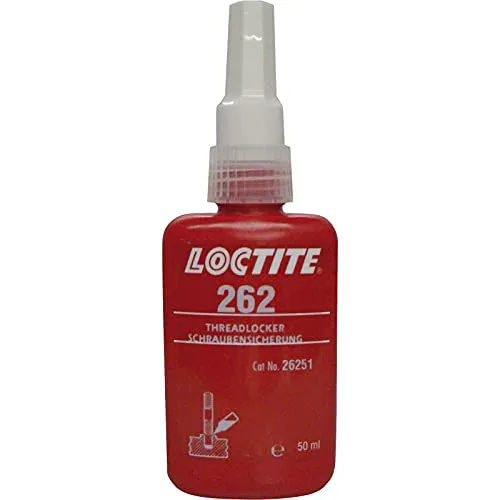 LOCTITE 262 Schraubensicherung rot mittel-\/hochfest 20ml - Glasblöcke & -platten, zuverlässige Schraubensicherung für dauerhafte Verbindungen, ideal für mechanische Anwendungen