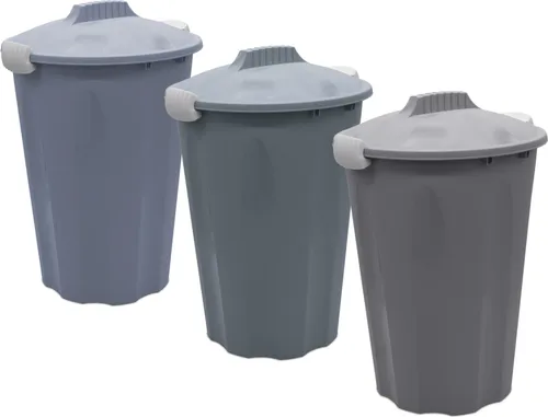 Universal Maxitonne aus Kunststoff - 40 Liter - Allzweck Tonne mit Deckel farblich sortiert