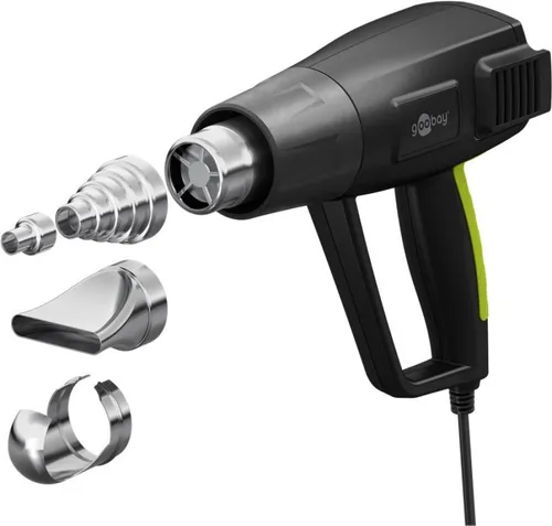 Heißluftpistole Premium 1500 W - Vielseitig und Leistungsstark - Ideal für Bastel- und Reparaturarbeiten. Die Heißluftpistole bietet eine hohe Leistung und eine benutzerfreundliche Handhabung für präzises Arbeiten.