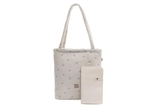 Jollein Wickeltasche Shopper - Teddy Lovely, 100% Polyester und multifunktional mit praktischem Stauraum für Babyutensilien