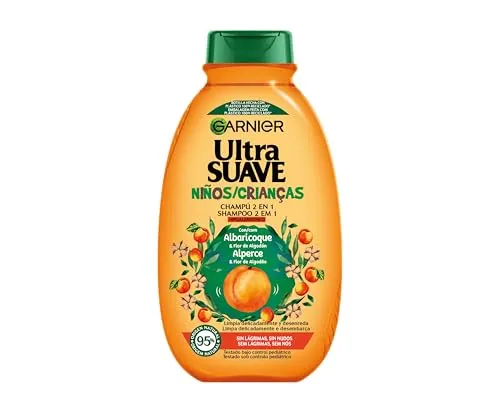 Garnier Ultra Suave Apricot 2-in-1-Shampoo für Kinder, leicht zu entwirren