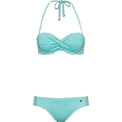 s.Oliver Damen Bikini Set Mint-White 38 / C