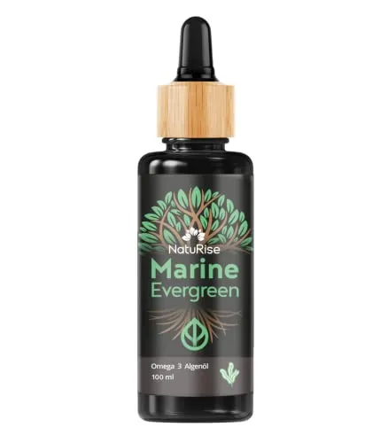 NatuRise® Omega 3 Vegan – 100% Algenöl - Omega-3 Öl mit 1822mg DHA & EPA, laborgeprüft und in triglicerid-Form für optimale Bioverfügbarkeit – ideal für vegane Ernährung.