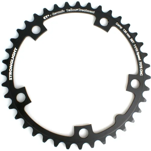 Stronglight CT2 Road Kettenblatt 42 Zähne, 10-11-fach - Kettenblatt für 10-11-fach Antriebssysteme, 5-Arm-Design mit 130 mm Lochkreis, ideal für präzise Schaltvorgänge und optimierte Leistung beim Radfahren.