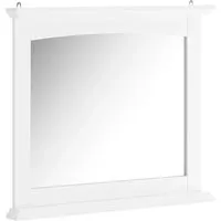 SoBuy Wandspiegel BZR212 - Eleganter Badezimmerspiegel mit Ablage - Badspiegel aus hochwertigem MDF und Glas, ideal für platzsparende Aufbewahrung im Badezimmer. Maße: 60x54x6cm, inklusive Zubehör und Anleitung.