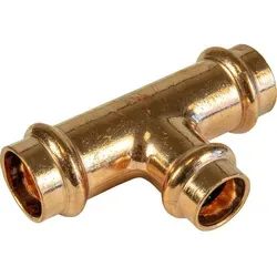 Kupfer Pressfitting, T-Stück reduziert - ixixi, DVGW, V Kontur (Ausführung: 28 - 18 - 28 mm)