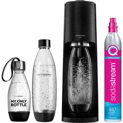 SodaStream TERRA Wassersprudler Vorteilspack mit CO2-Zylinder – Schwarz - Der kompakte SodaStream TERRA Wassersprudler überzeugt durch elegantes Design und einfache Bedienung. Ideal für frisches Sprudelwasser zuhause, reduziert er den Verbrauch von Einwegflaschen und sorgt für individuellen Genuss.