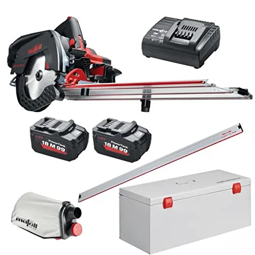 Mafell Akku Kappschienen Säge KSS 60 18M bl mit Transportkoffer - Leistungsstarke Akku Kappschienen-Säge für präzise Schnitte bis 67 mm. Ideal für Innenausbau, leicht und effizient. Inklusive Führungsschiene für maximale Flexibilität.