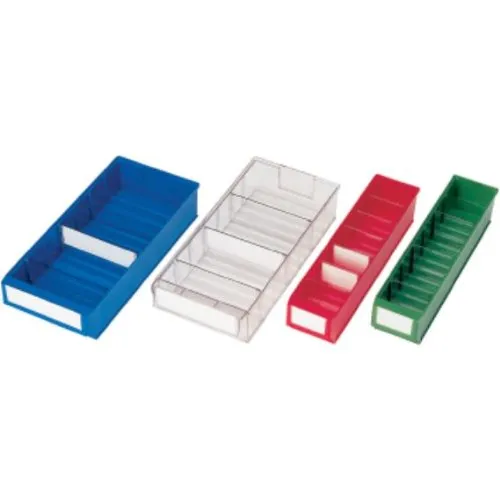 PROMAT 448950 Lagerbox a.PP rot f.Steckregale L.300xB.91xH.81mm PROMAT gewellter Boden