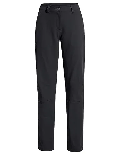 VAUDE Damen Women's Strathcona Pants II - Schwarz, Größe 44 Kurz EU - Wanderhose für Damen, hoch elastisch, atmungsaktiv und winddicht, ideal für Outdooraktivitäten, aus recyceltem Material, umweltfreundlich wasserabweisend.