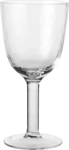 Broste Copenhagen Hammered Weißweinglas - Elegantes Stielglas für Weißwein, in Geschenkbox mit besonderem Verschluss. Ideal für festliche Anlässe oder als stilvolles Geschenk.