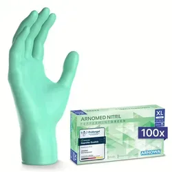ARNOMED RAINBOW NITRIL PEPPERMIINT GREEN Nitrilhandschuhe mintgrün puderfrei, VE 100 Stück 10/XL