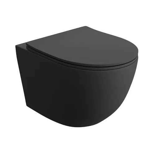 Lavita Wand-WC Hänge Toilette mit TORNADO-Spülsystem - Elegante wandhängende Toilette aus Porzellan mit randlosem Design. Ideal für moderne Badezimmer, hygienisch und leicht zu reinigen. Wassersparender Spülmechanismus für umweltfreundliche Nutzung.