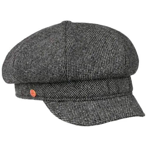 Mayser Coco Tweed Ballonmütze Damen schwarz S (55-56 cm) - Stilvolle Ballonmütze im klassischen Tweedlook, ideal für Herbst und Winter. Hergestellt in der EU, bietet sie dank natürlicher Materialien Komfort und eine perfekte Passform für modische Alltagslooks.