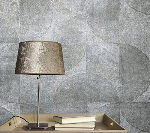 Marburg Graublau Formen Tapete - Premium Vlies Tapete für Wohnzimmer, Schlafzimmer oder Küche, 100% Made in Germany, leicht zu verarbeiten und abziehbar für eine unkomplizierte Renovierung.