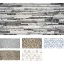 MDEKOR PVC Wandverkleidung 48,5x96 cm | 3D Wandpaneele für Küche, Bad & mehr | Einfach zu kleben & reinigen | Küchenrückwand Platten | Dekorative Panels für Wandgestaltung innen
