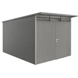 Biohort Gerätehaus AvantGarde® A8 – Quarzgrau, 260x222x380 cm - Hochwertiges Gartenhaus aus feuerverzinktem Stahlblech mit modernem Design, Tageslicht durch Acrylglas und umfangreicher Grundausstattung für optimale Lagerung.