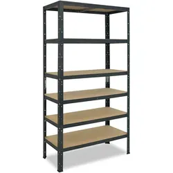 shelfplaza HOME 200x45x50 cm Schwerlastregal in anthrazit mit 6 Böden und 145 kg Traglast pro Boden