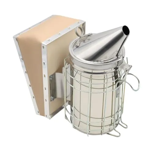 Dadant Smoker Standard für Imker aus Edelstahl - Werkzeuge & Zubehör zur Bienenzucht, robuster Edelstahl Smoker mit Blasebalg für effektive Rauchentwicklung und sicheres Design für stressfreies Imkern.