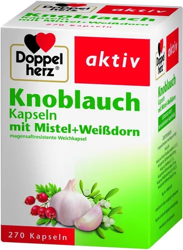 DOPPELHERZ Knobl.Kap.m.Mistel+Weißdorn+Vitamin B1 270 St.