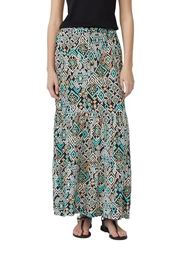 s.Oliver Maxi-Stufenrock aus Jersey - Ungefütterter Maxi-Stufenrock aus einem bequemen Baumwollmix, mit elastischem Bund und Bindeband für perfekten Sitz. Ideal für lässige Sommerlooks.