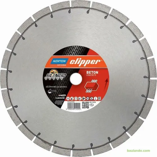 Norton Clipper Diamantscheibe Extreme Beton Silencio 300 mm - Diamantsägeblatt für leisen und präzisen Schnitt in Beton, Durchmesser 300 mm, ideal für Profis im Bauwesen.