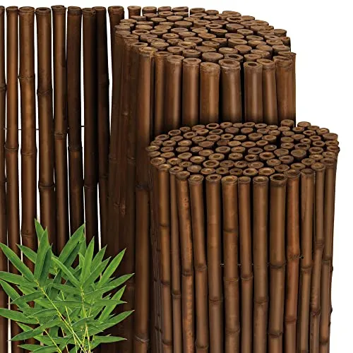 Sol Royal Premium Bambus Sichtschutz Zaun 120x250cm B23 Dunkelbraun - Dekorative Zäune aus 100% natürlichem, langlebigem Bambus, witterungsbeständig und pilzresistent – ideal für Balkon, Garten oder als dekorativer Sichtschutz im Innenbereich.