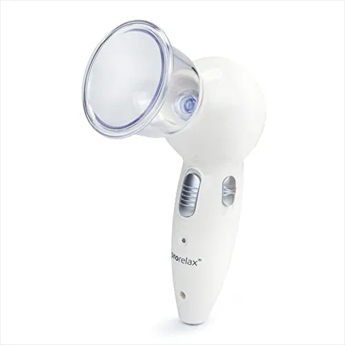 prorelax Vakuum-Massager INTENSIVE - Elektrisches Schröpf Massagegerät, effektiv gegen Cellulite mit drei Aufsätzen in elegantem Weiß