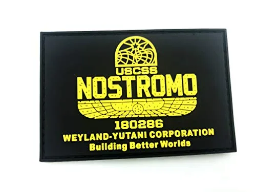 USCSS Nostromo Alien Weyland Yutani PVC Airsoft Paintball Klettverschluss-Flecken Kader Patch