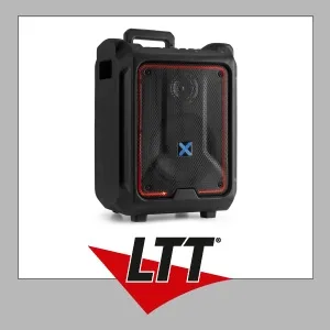 Vonyx SPLASH300 Partybox - Tragbarer Bluetooth Lautsprecher mit Bassboost und LED - Tragbare Bluetooth-Lautsprecher mit IPX5 Spritzwasserschutz und bis zu 10 Stunden Akkulaufzeit. Ideal für Partys im Freien!