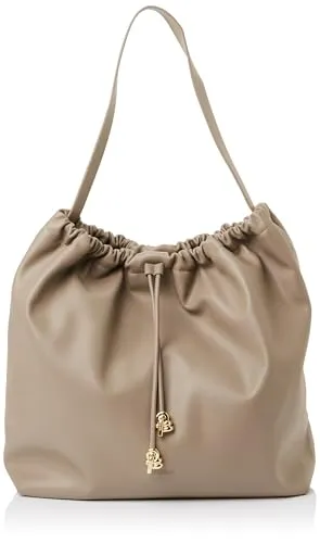 Hugo Millie Schultertasche 37 cm beige - Elegante Schultertasche "Millie" von Hugo, gefertigt aus hochwertigem Polyurethan. Praktische Innentaschen sorgen für Ordnung, während der Magnetverschluss schnellen Zugriff ermöglicht. Ideal für den trendbewussten Look!