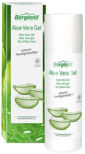 BERGLAND Aloe Vera Gel 200 ml - Ganzkörperpflege mit 93% Bio Aloe Vera für optimale Feuchtigkeit, ideal bei sonnengereizter Haut und für jeden Hauttyp. Erfrischt und sorgt für zarte Haut.
