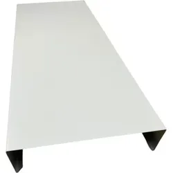 Mauerabdeckung 2 m lang Alu Weiß RAL 9010 Zuschnitt 40 cm - Siehe Skizze